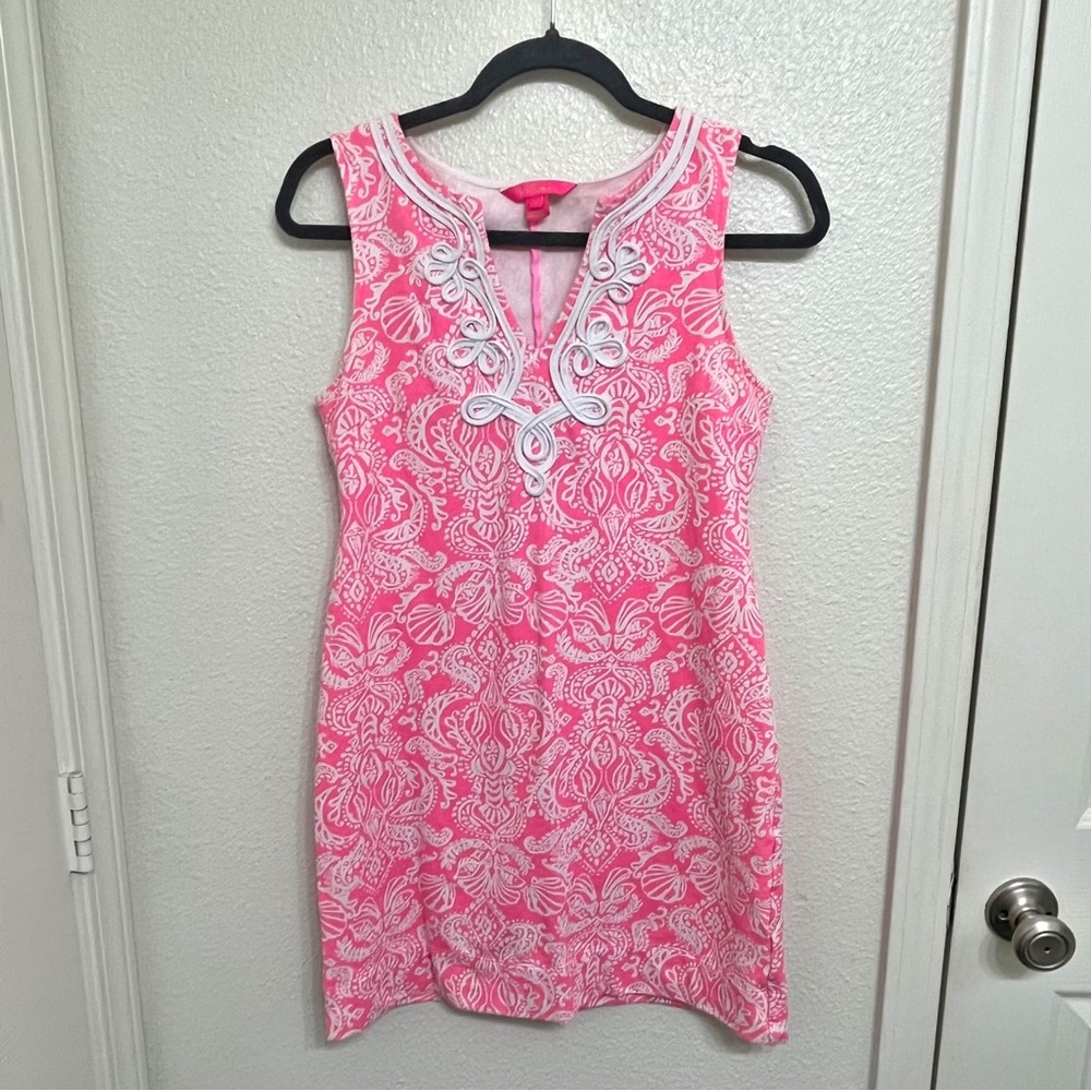 Lilly Pulitzer Harper Sleeveless Shift Dress Havana Pink Clawdia Small - Picture 7 of 8